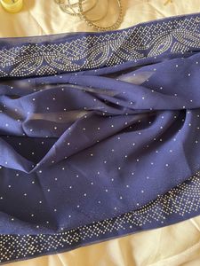 NEW rhinestone saree with running Blouse