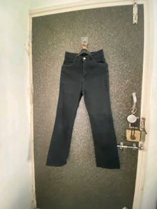 Black Flared Denim Jeans