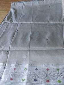 Elegant Grey Saree with Border