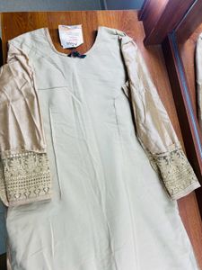 🤍Elegant Ethnic Kurta Set - Beige 🤍 NEW WITH TAG