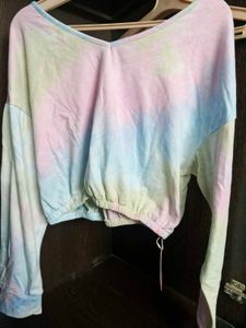 Tie Dye Croped Hoodie