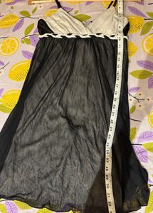 Elegant Black &amp; White Slip Dress