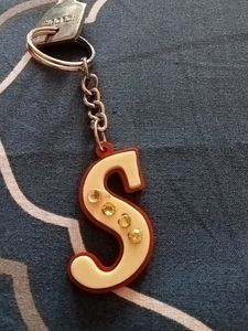 S Letter Keychain