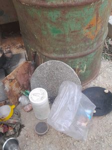 Grinding Stone and Rustic Decor