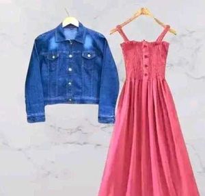 Dress & Denim Jacket Set