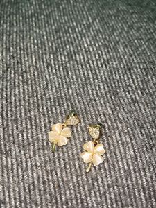 White Flower Earring