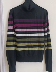 Striped Turtleneck Sweater