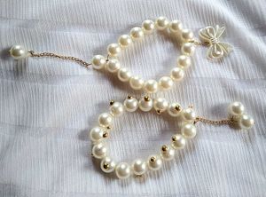 Elegant Pearl Beaded Bracelets – Set of 2