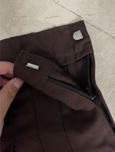 Brown Pleated Skirt