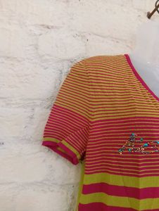 Striped V-Neck Top