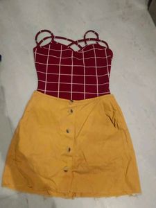 Mini Skirt With Crop Top
