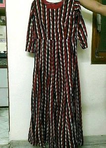 Flared Ethnic Padded Dress