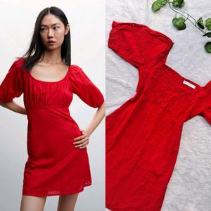Mango Broderie Anglaise Dress