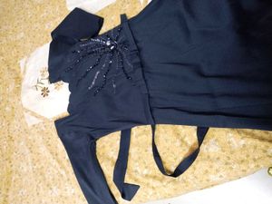 Elegant Navy Blue Gown Dress