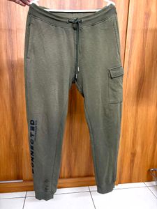 Olive Green Cargo Sweatpants