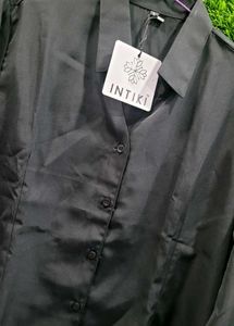 Classic Black Button-Down Top