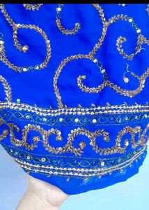 Royal Blue Embellished saree
