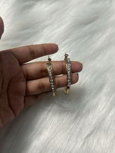 Golden Stylish Hoop Earrings Combo