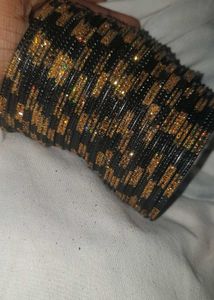 Black &amp; Gold Bangle Set
