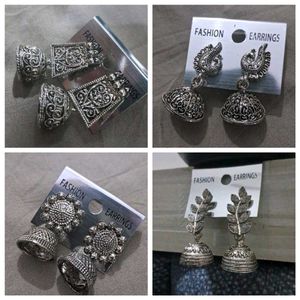 Combo Of 4 Oxidized Earring