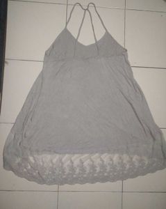 💥💥💖Gray Lace Trim Dress
