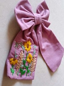 Fabric Hair Bow And Making Material