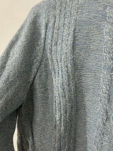 Blue Embellished Knit Sweater