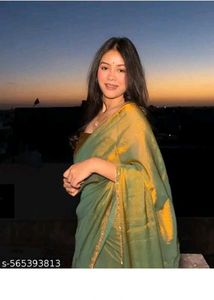 Elegant Green & Gold Saree