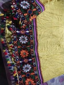 Yellow Embroidered Ethnic Skirt