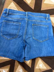 Blue One Time Wore Shorts Denim