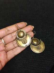 Vintage Pure Brass Earrings