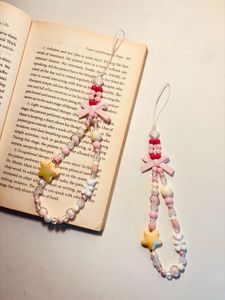 Aesthetic Pink Phone Charms With Star Charm