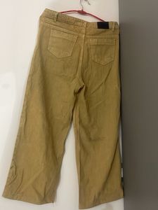 Wide Leg Tan Jeans