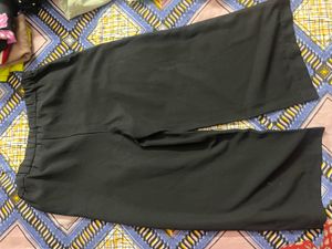 Black Wide Leg Cropped Pants
