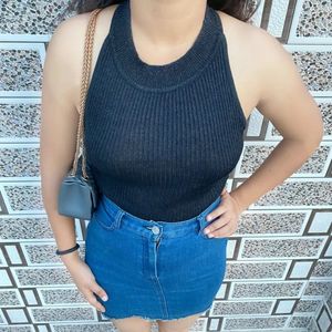 Black Halter Top