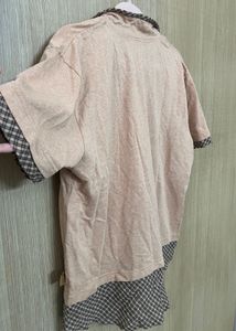 Beige Layered Puppy Tee
