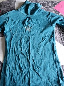Blue Turtleneck Dress w/ Star