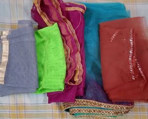 Colorful net Dupatta pack of 5