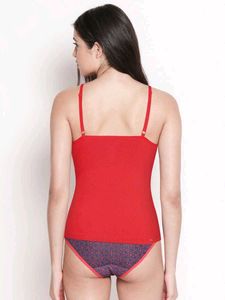 Pink Lace Trim Cami Set