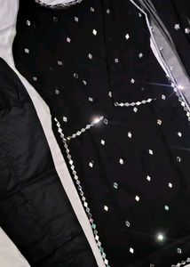 black colour trouser kurti with dupatta Diwali spe