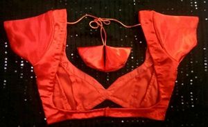 deep neck backless blouse non padded