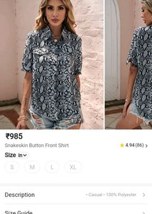 Multi Black And White Colour Ke Shirt For Women