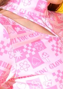 Pink Patterned Crop Top