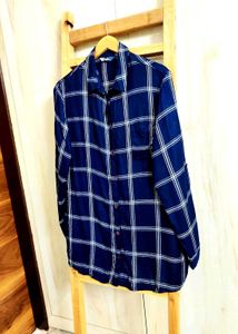 Dark Blue Cotton Shirt Bust Size-44