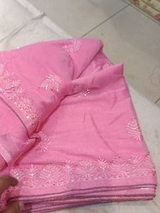 Pink saree