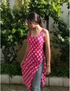 Red Printed Dress