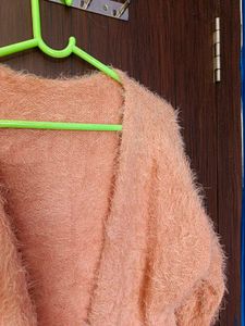Peach Fuzzy Cardigan