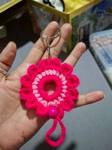 Crochet Flower Keychain