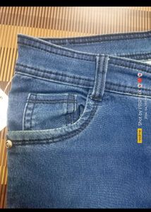 Blue Slim Fit High-waisted Jeans