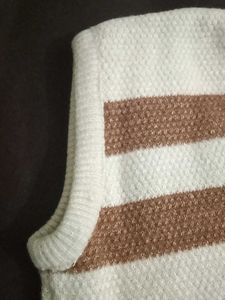 Striped Knit Sweater Vest